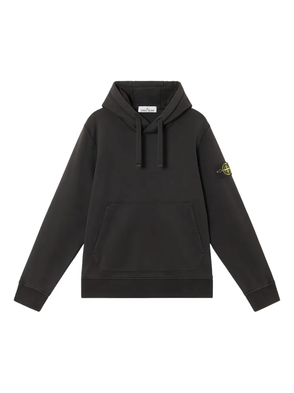Stone Island Hoodie met logopatch Zwart