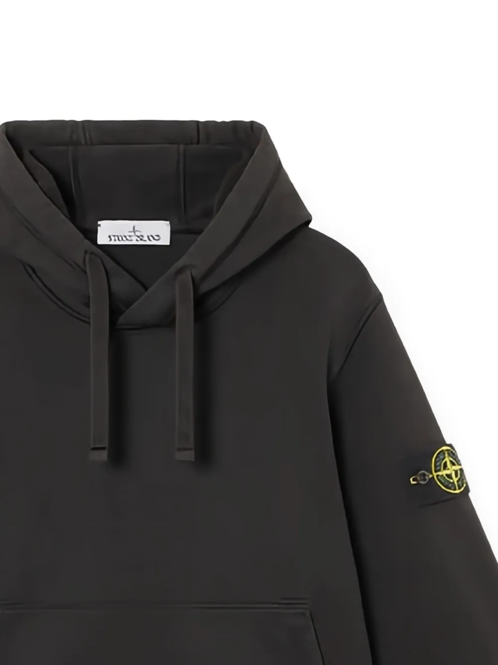 Stone Island Hoodie met logopatch Zwart