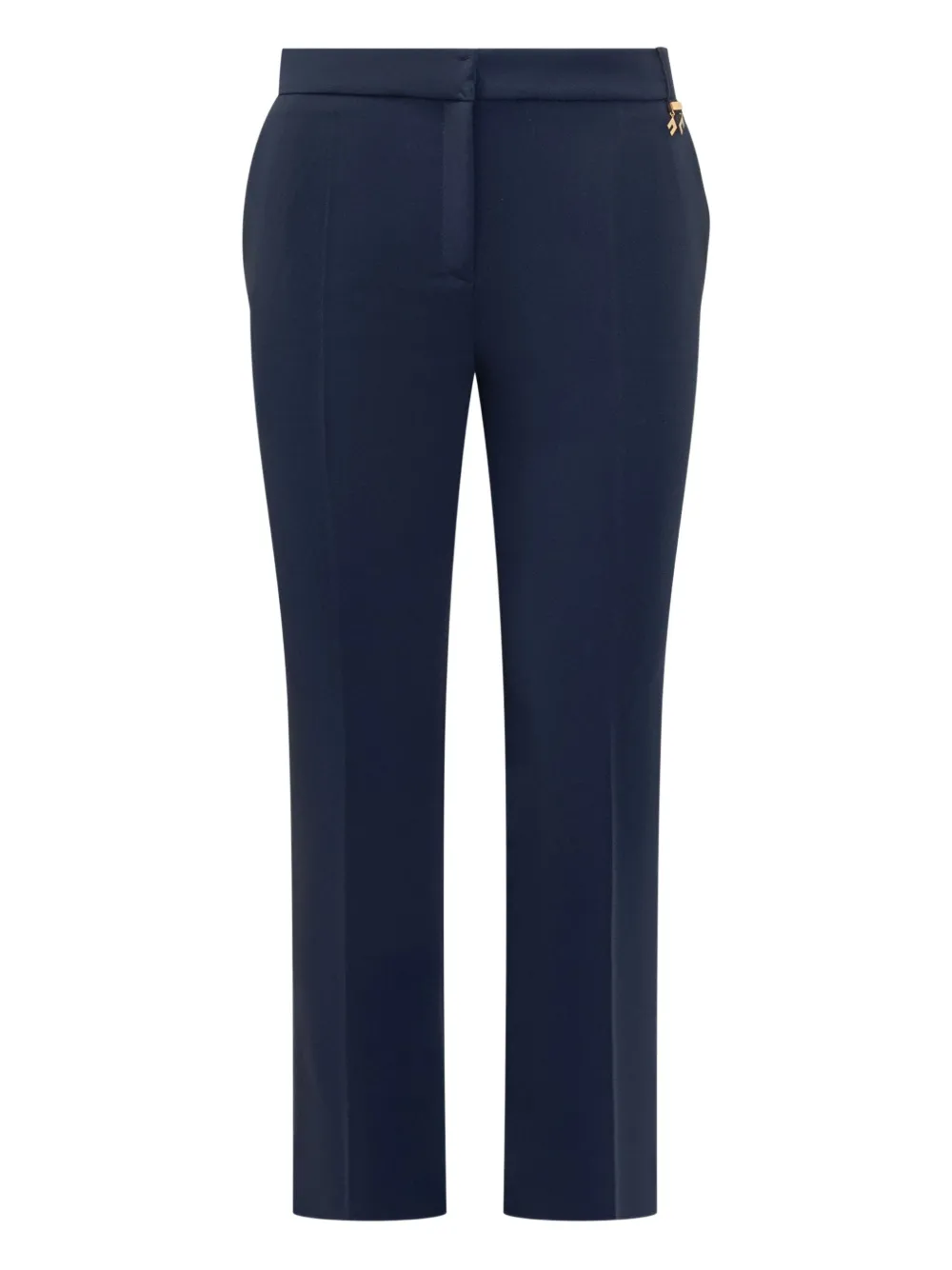 Elisabetta Franchi Broek verfraaid met goud en zak Blauw