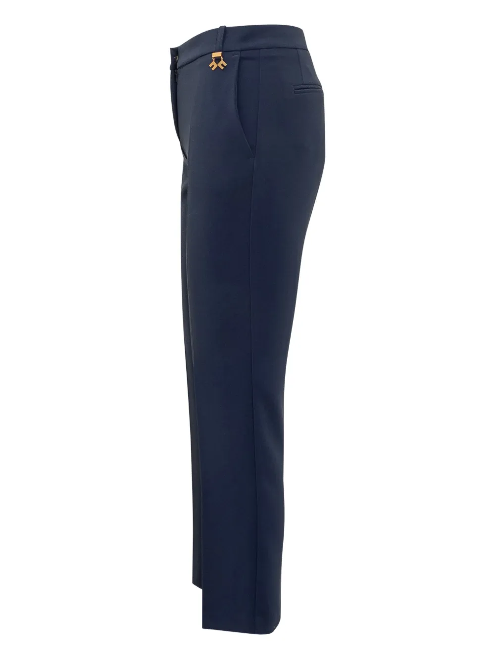 Elisabetta Franchi Broek verfraaid met goud en zak Blauw