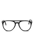 Persol double-bridge round-frame glasses - Black