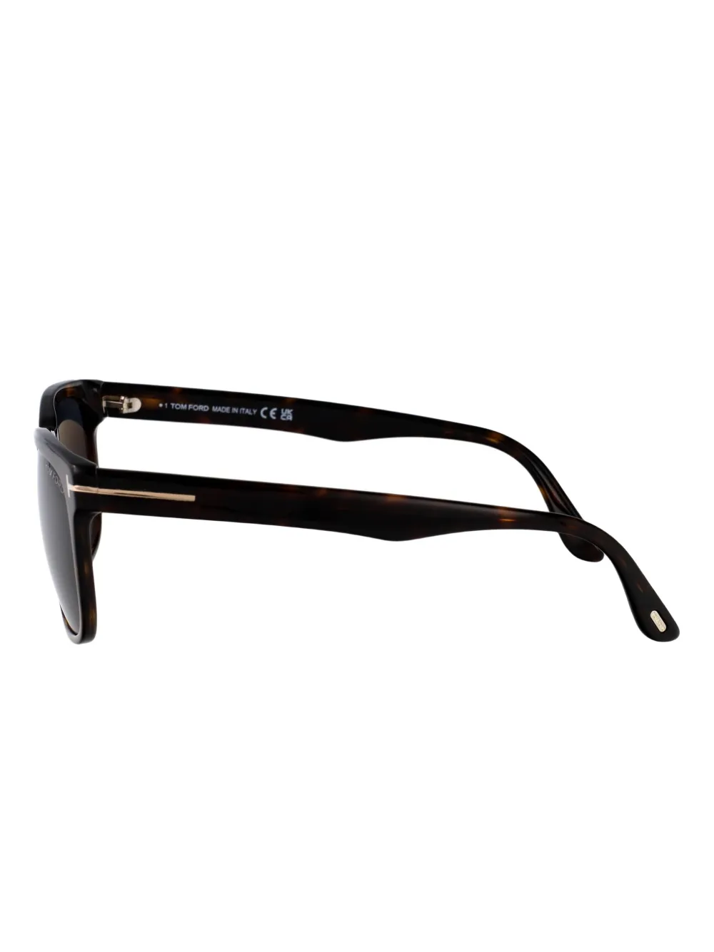 TOM FORD Eyewear Zonnebril met wayfarer montuur van acetaat Bruin