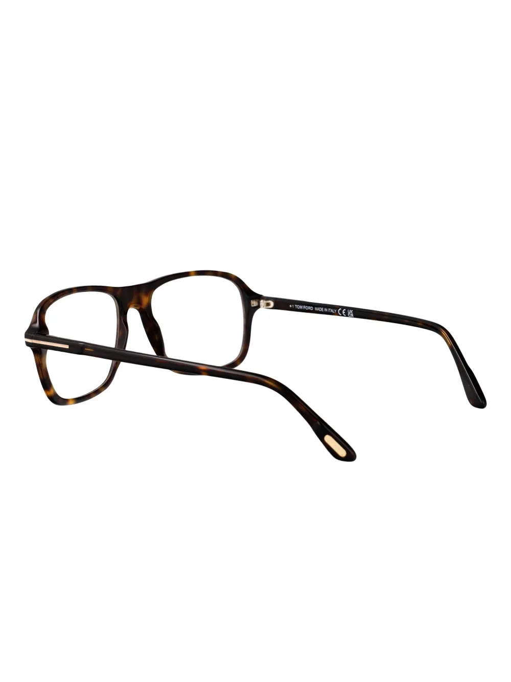 TOM FORD Eyewear Bril met rechthoekig montuur Bruin