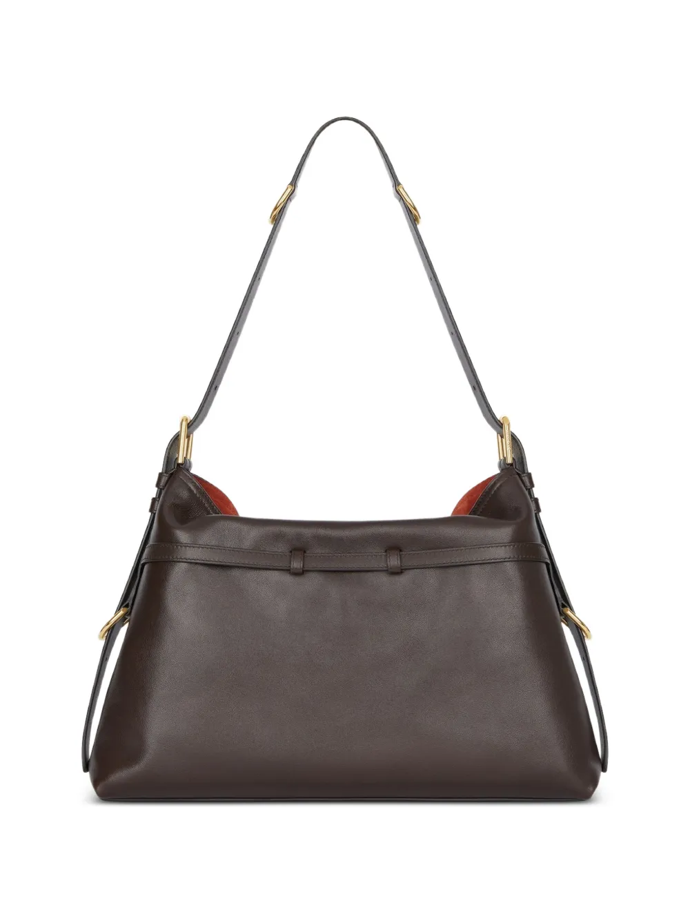 Givenchy Medium Voyou Bag Shiny Leather in Brown, view 3