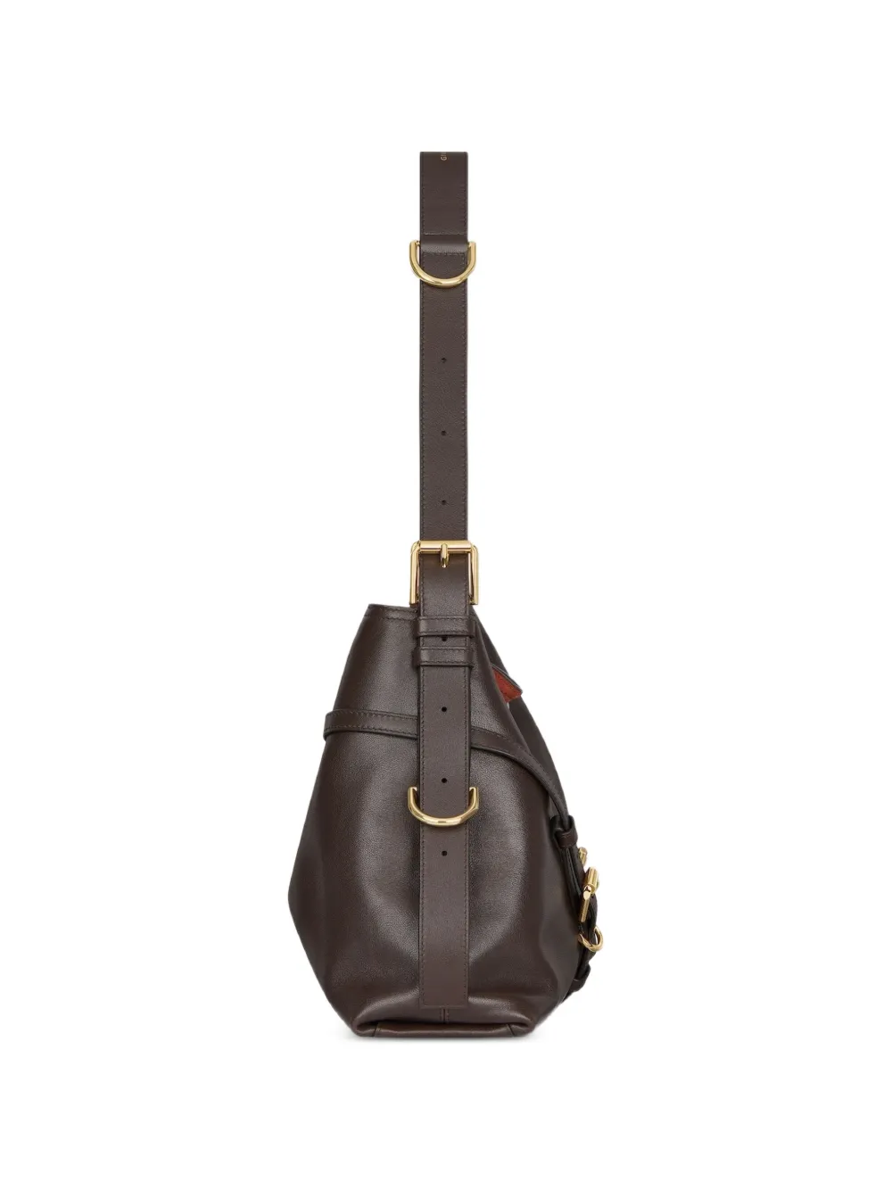 Givenchy Medium Voyou Bag Shiny Leather in Brown, view 4