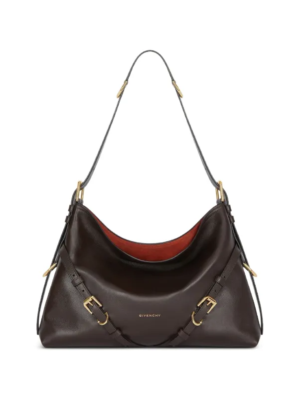 Givenchy Medium Voyou Bag Shiny Leather in Brown