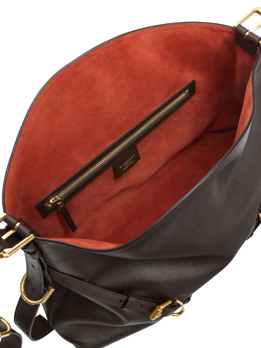 Givenchy Medium Voyou Bag Shiny Leather in Brown, view 5