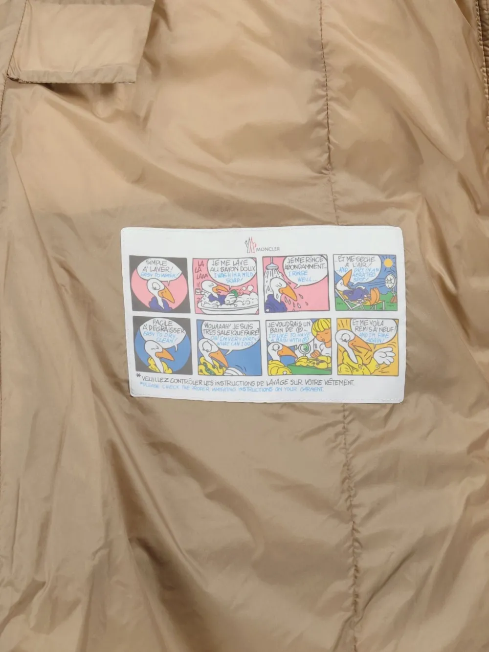 Moncler Gewatteerde jas Bruin