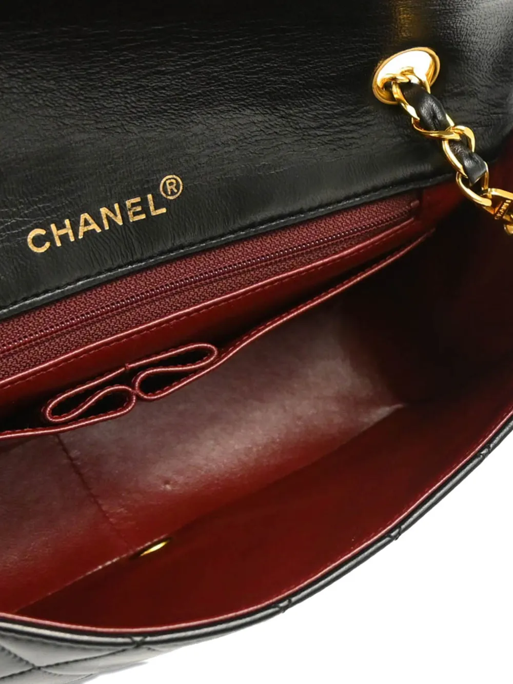 Pre-owned Chanel 1990 Small Turn-lock Handbag In Black
