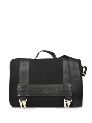 CHANEL Pre-Owned 2002-2003 Large Sports Line Duffle Bag | Black