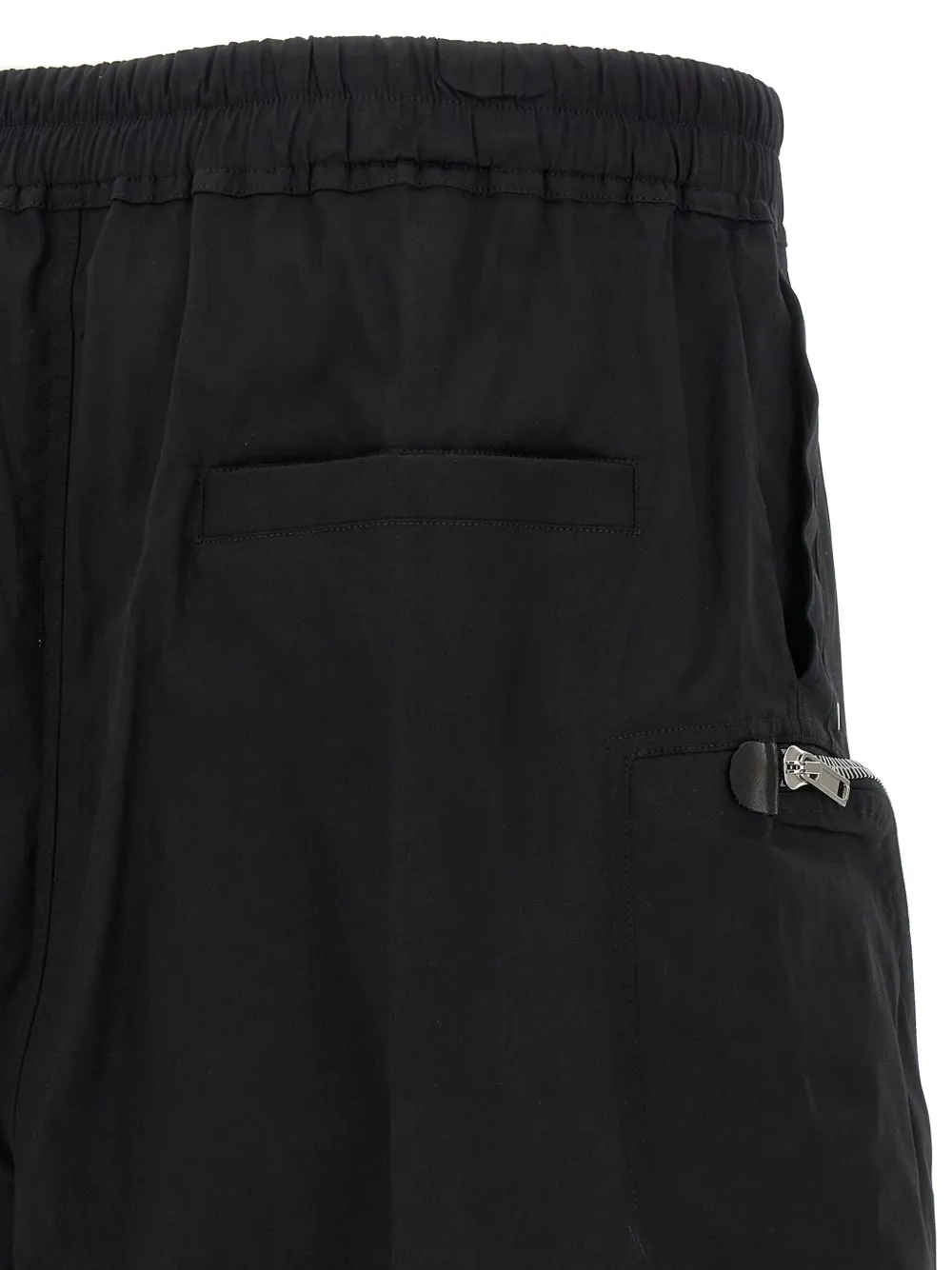 Rick Owens Bauhaus zip-pocket drawstring shorts Zwart