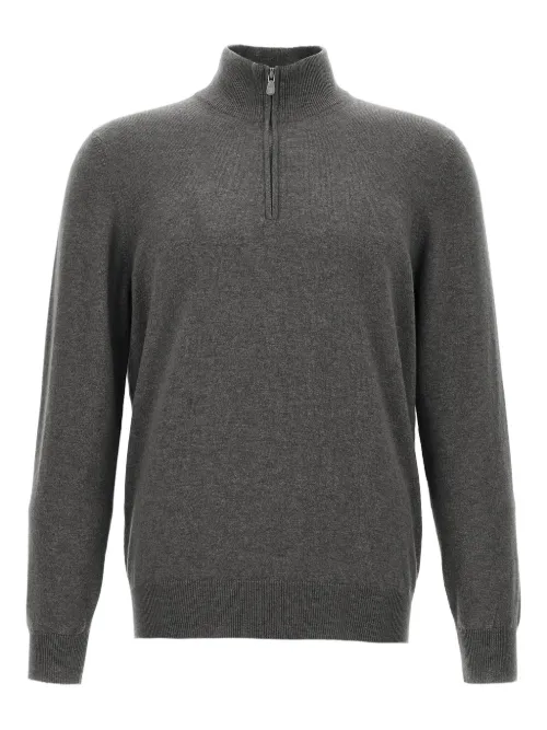 Pull en cachemire à col cheminée - Brunello Cucinelli - Modalova