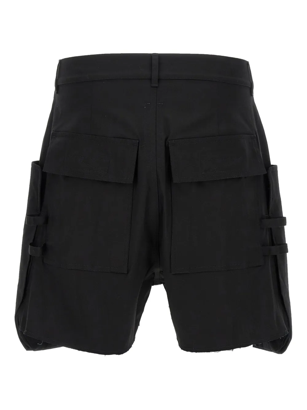 Rick Owens Stefan cargo frayed-hem shorts Zwart
