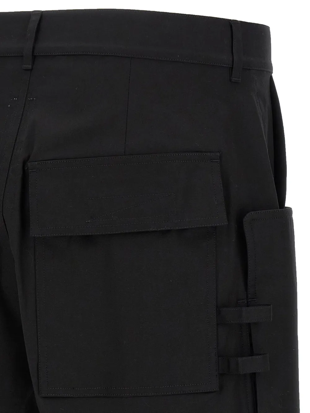 Rick Owens Stefan cargo frayed-hem shorts Zwart
