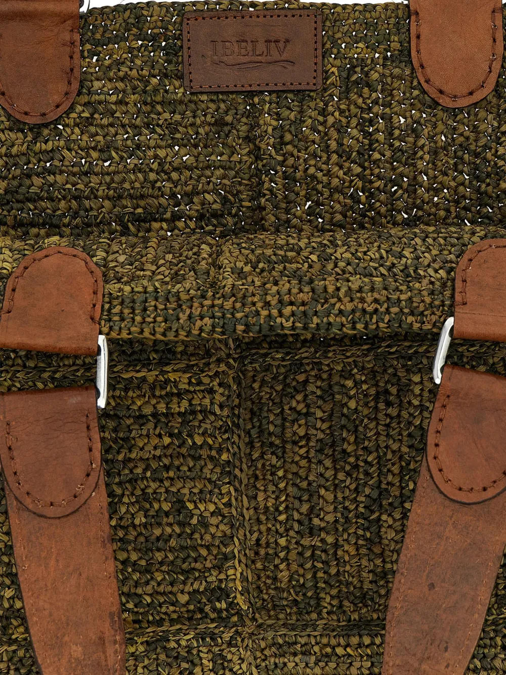 IBELIV Miray raffia tote bag Groen