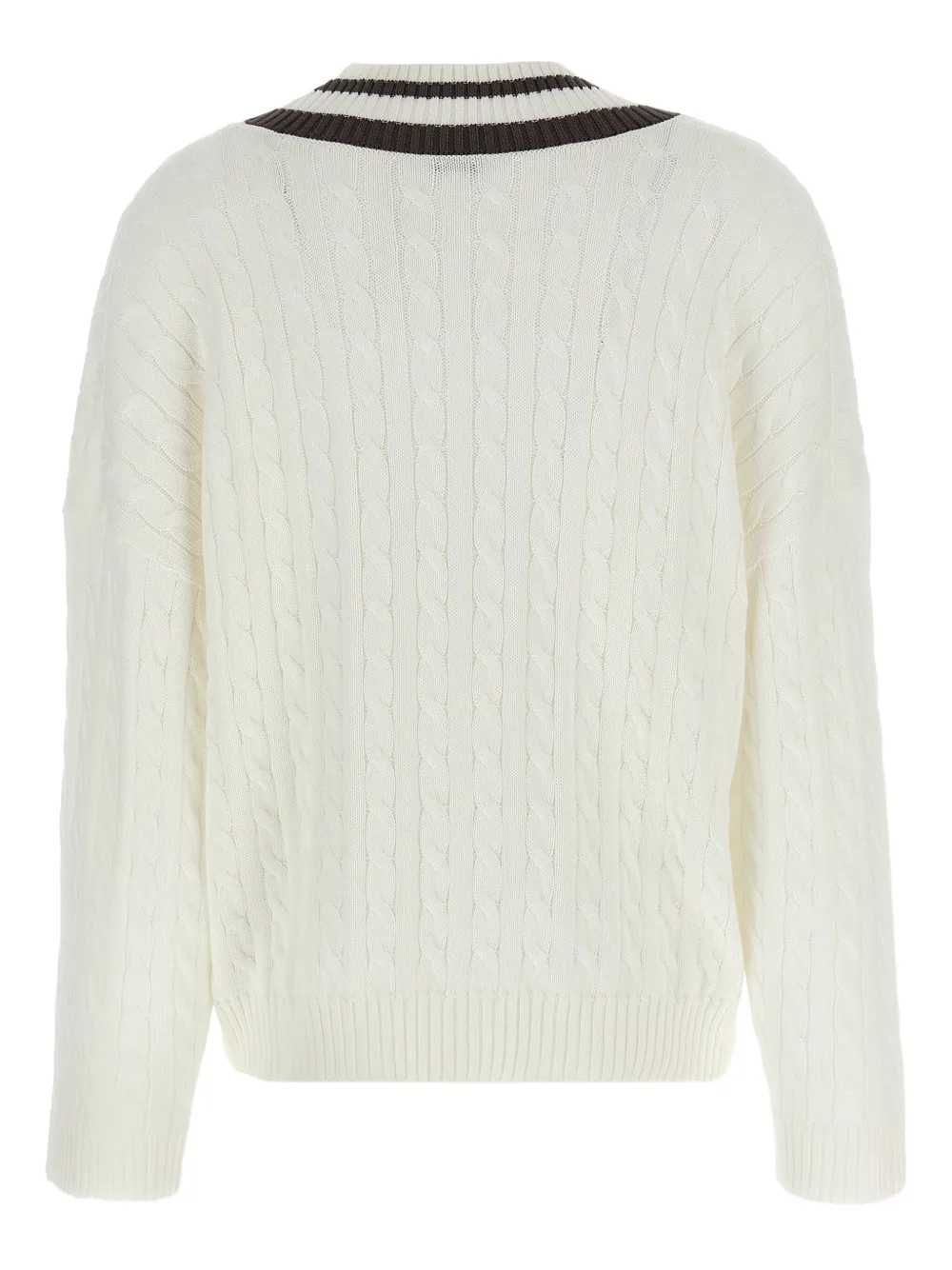 Brunello Cucinelli Kabelgebreide trui Wit