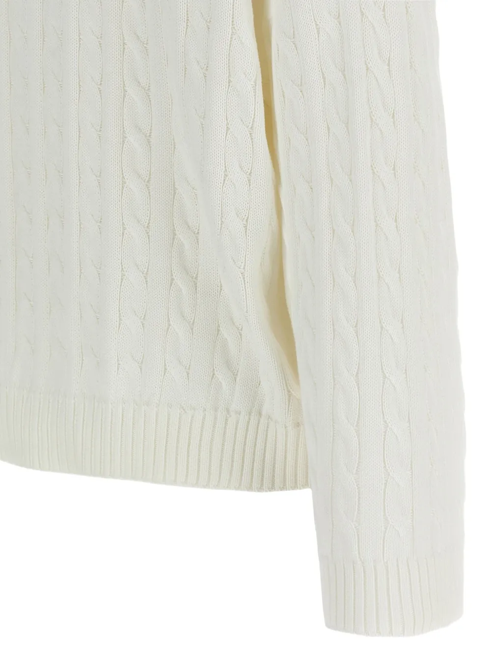 Brunello Cucinelli Kabelgebreide trui Wit