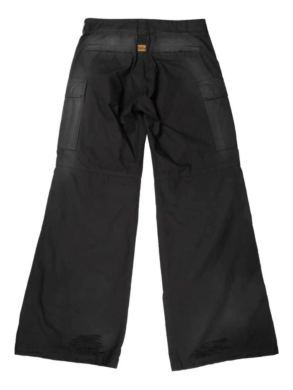 Balenciaga Cargo straight broek met franje Zwart