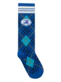 Burberry check knight socks - Blue