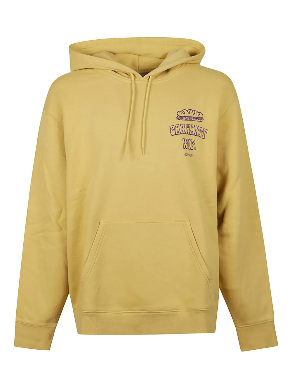 Carhartt WIP logo-print hoodie Geel