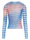 Jean Paul Gaultier “Air” print mesh top - Blue