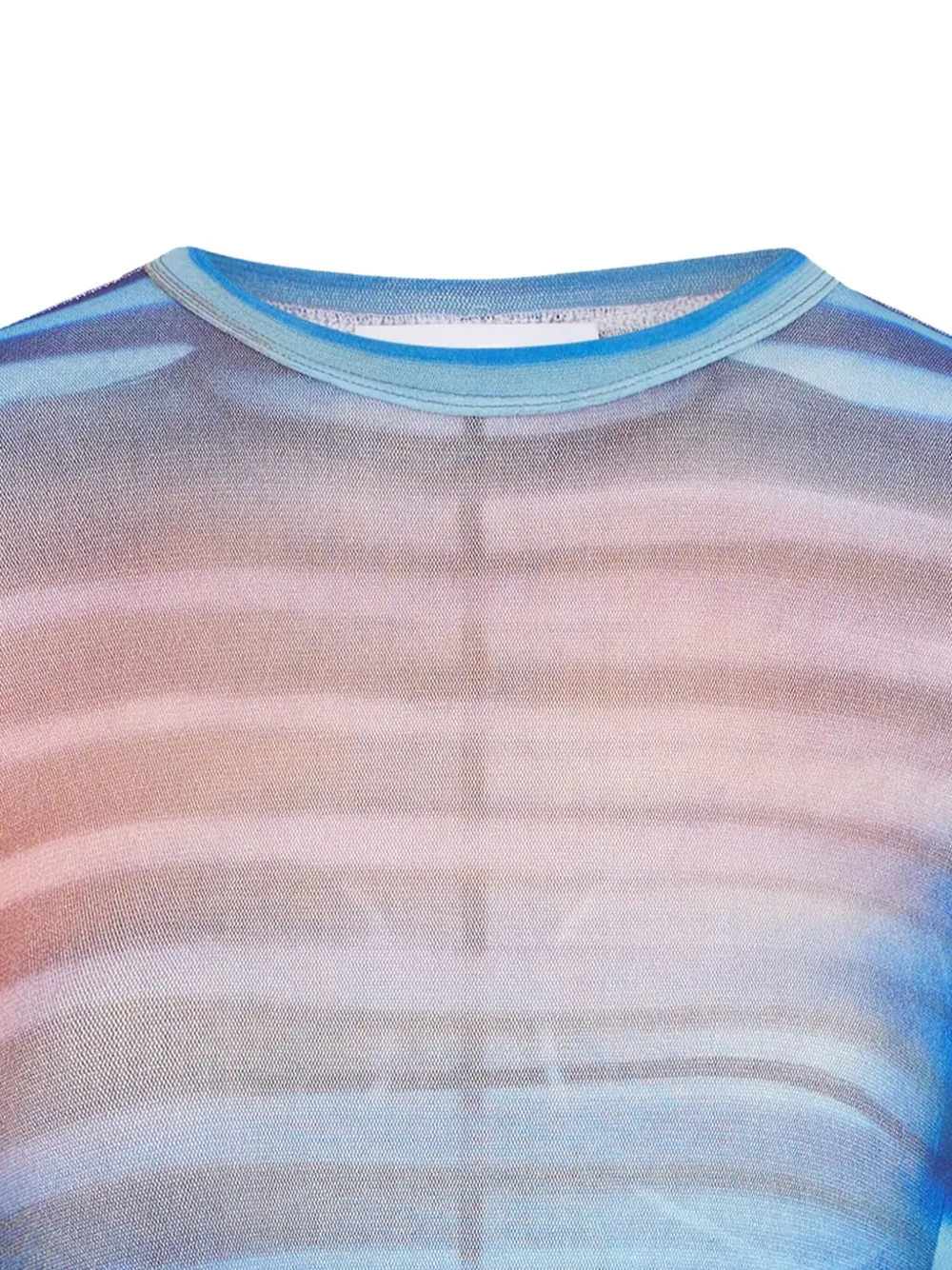 Jean Paul Gaultier “air” Print Mesh Top
