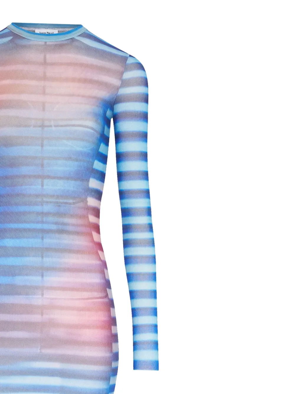 Jean Paul Gaultier long-sleeve mesh dress Blauw