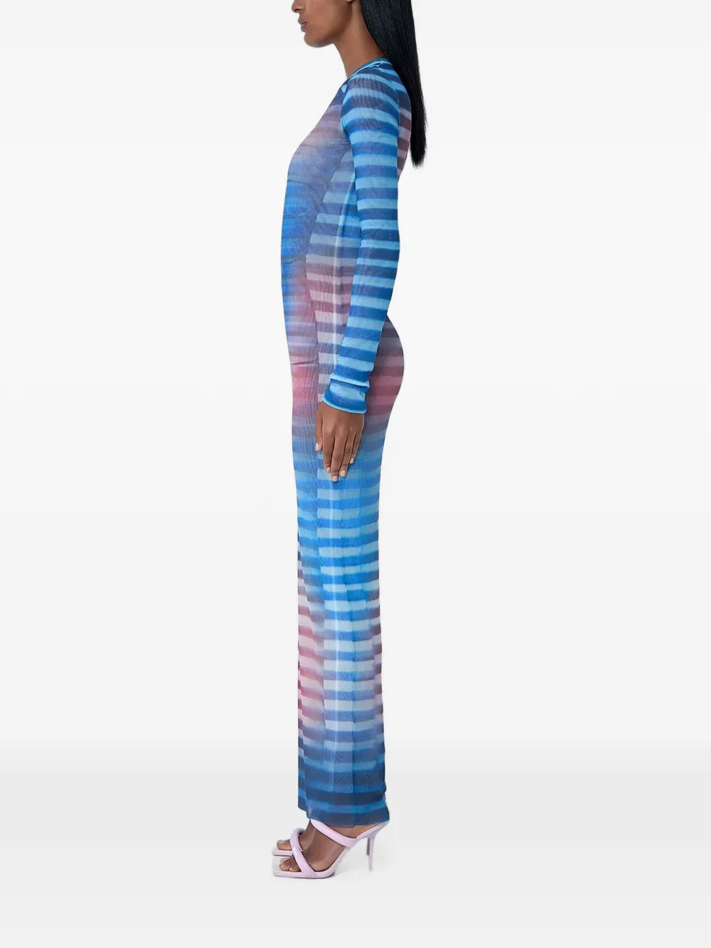Jean Paul Gaultier Jurk met lange mouwen Blauw