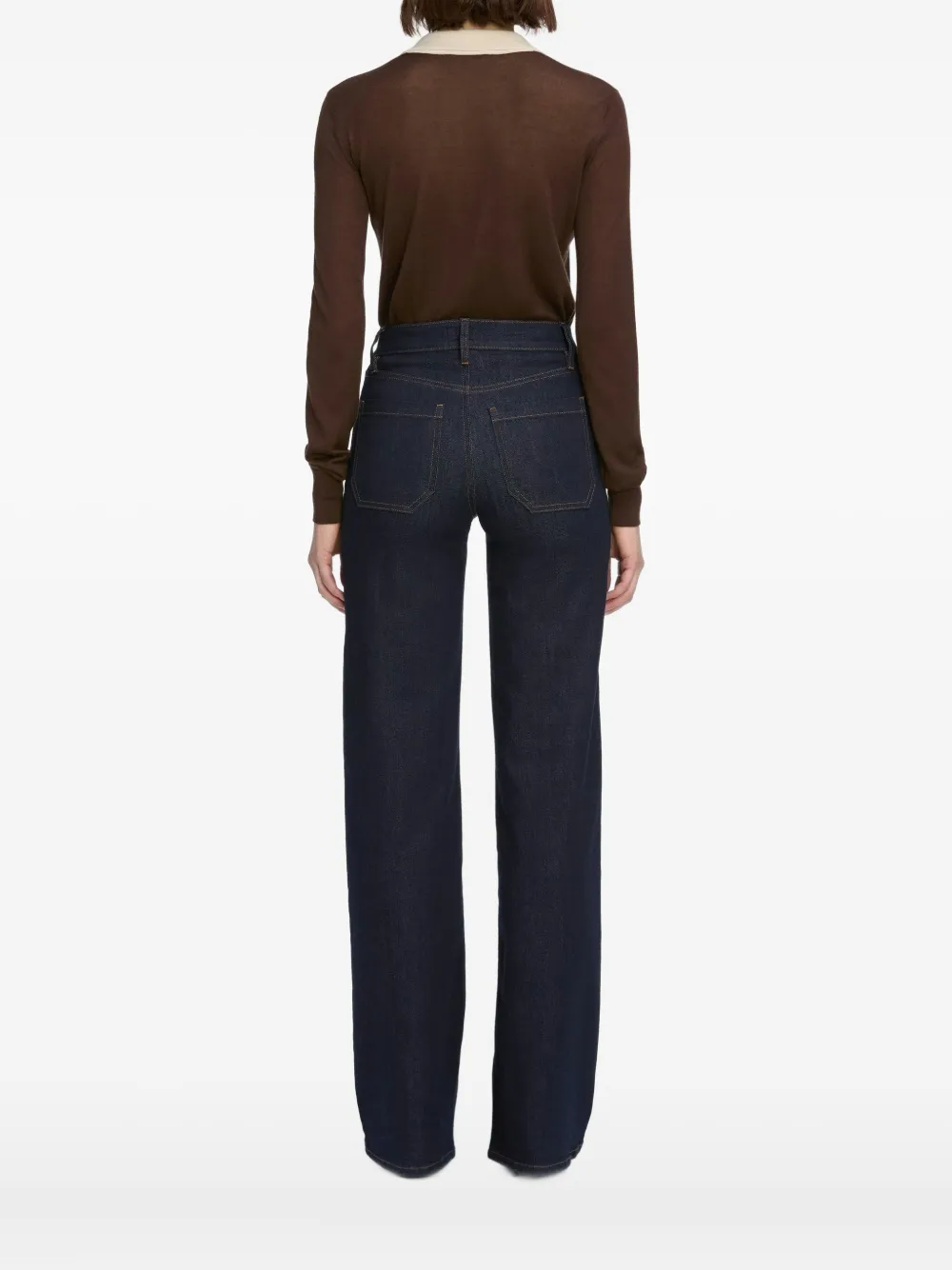 Frame Le Slim Palazzo Pocket Jeans In Blue