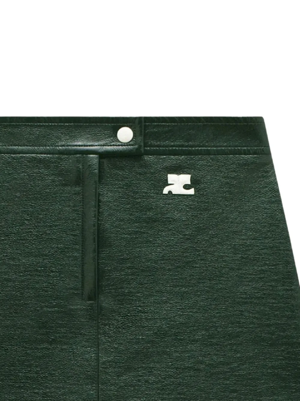 Courrèges Reedition mini-rok met knoopsluiting - Groen