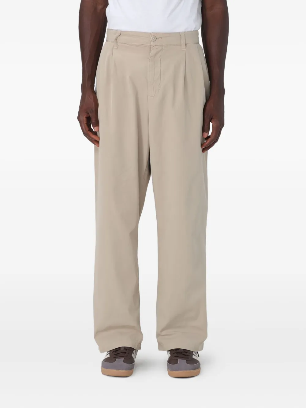 Carhartt WIP pleated cotton trousers | Neutrals | Image 1