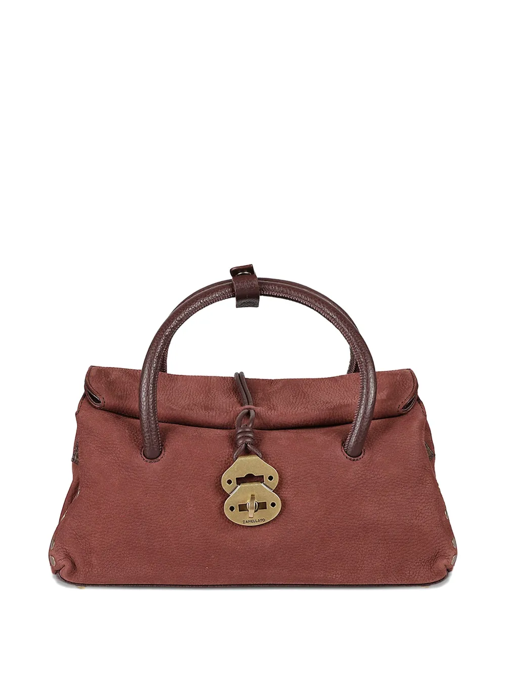 Zanellato Dotta leather top-handle tote bag Bruin