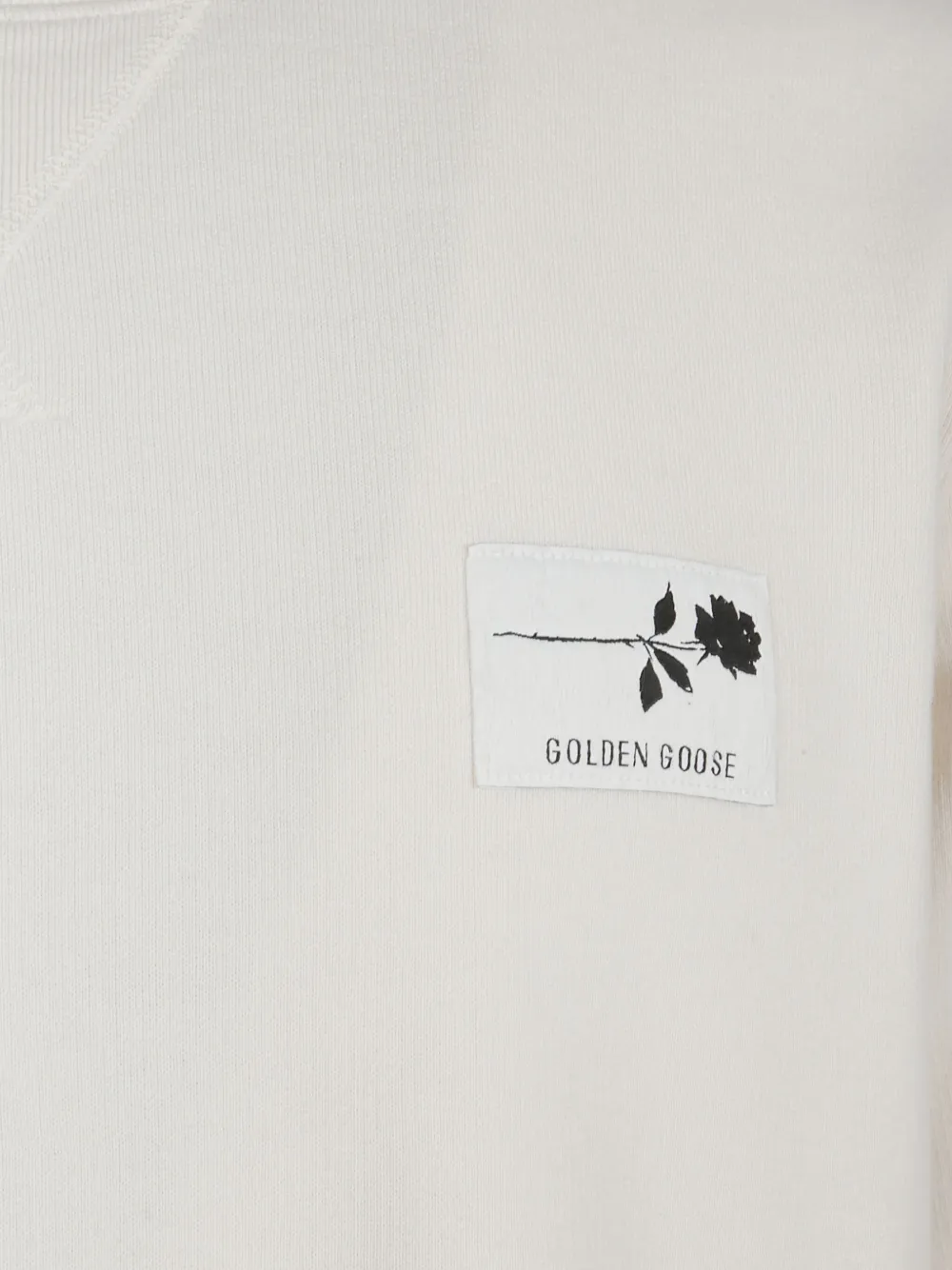 Golden Goose rose-print crewneck sweater Wit