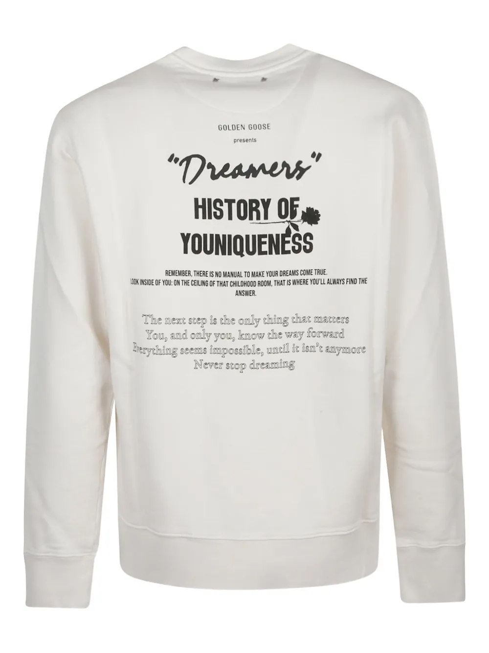 Golden Goose rose-print crewneck sweater - Wit