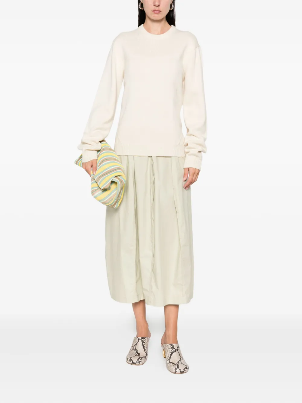 JW Anderson ribbed crew-neck sweater Beige