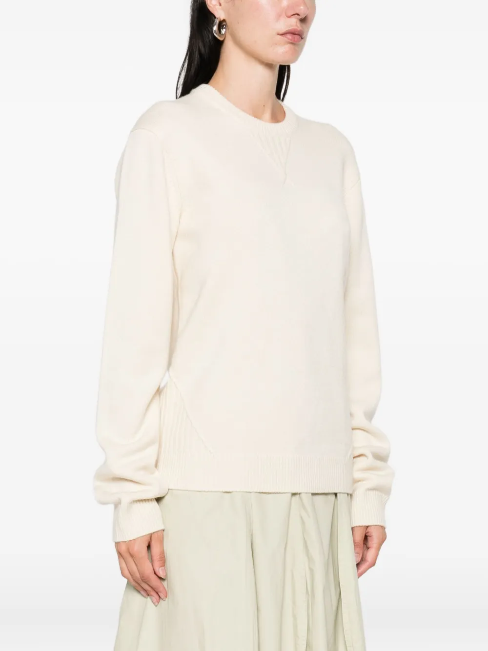 JW Anderson ribbed crew-neck sweater Beige