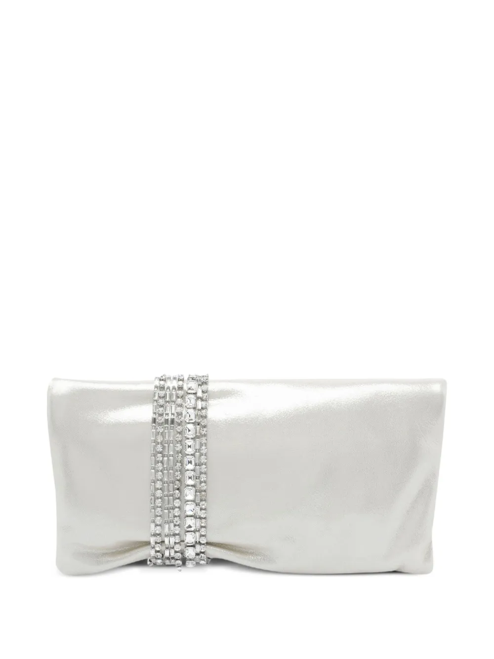 Jimmy Choo Zandra medium clutch verfraaid met kristallen - Beige