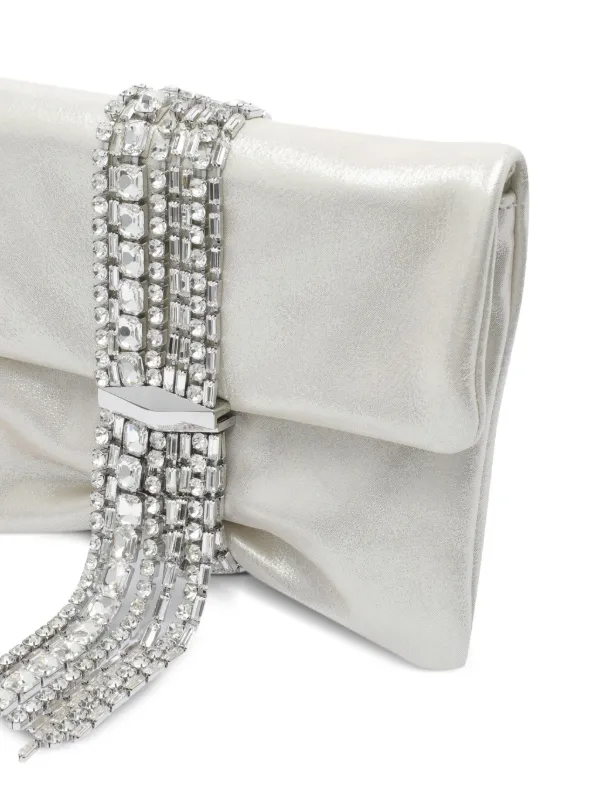 Jimmy Choo Zandra ビジュートリム クラッチバッグ M