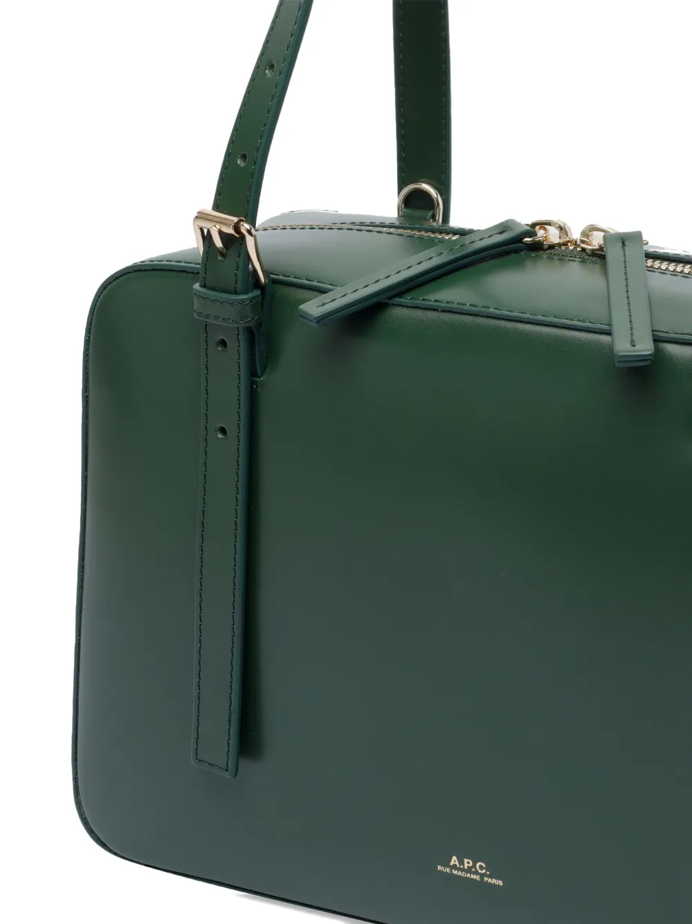 A.P.C. small Virginie leather box bag Groen