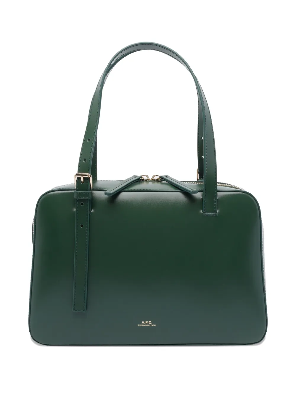 A.P.C. small Virginie leather box bag Groen