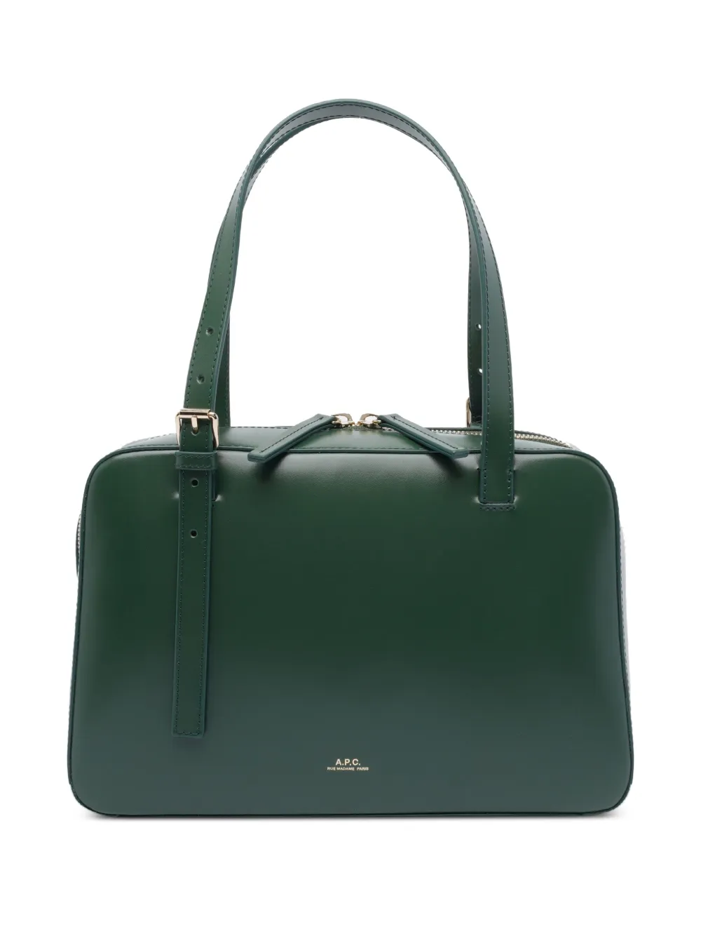 A.P.C. small Virginie leather box bag Groen