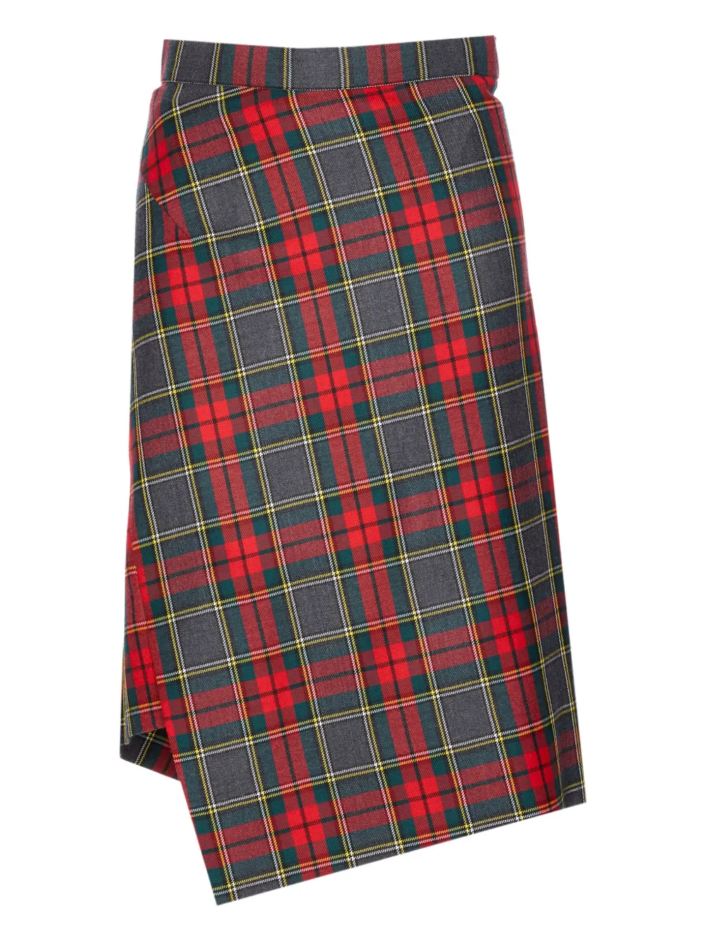 Vivienne Westwood tartan asymmetric midi skirt Rood