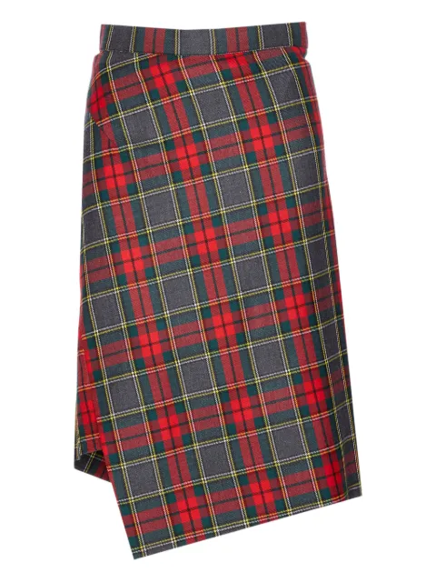 Vivienne Westwood tartan asymmetric midi skirt