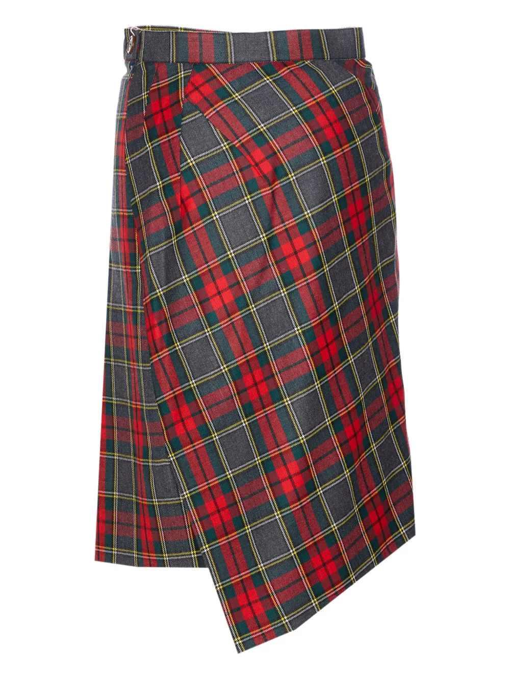 Vivienne Westwood Asymmetrische midi-rok met tartan ruit Rood