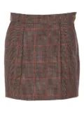 Chloé plaid-pattern mini skirt - Brown