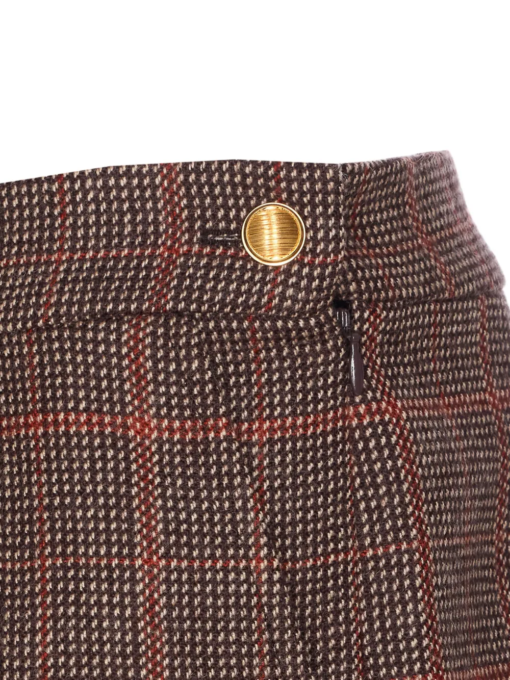 Chloé Geruite mini-rok Bruin