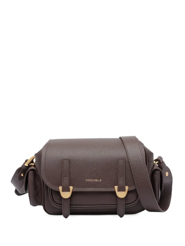 Coccinelle Flap Pocket Crossbody Bag Brown FARFETCH IN