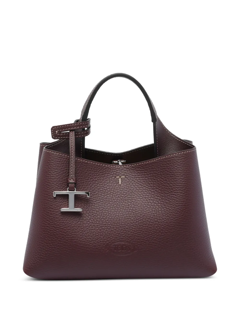 Tod's T-charm leren shopper Rood