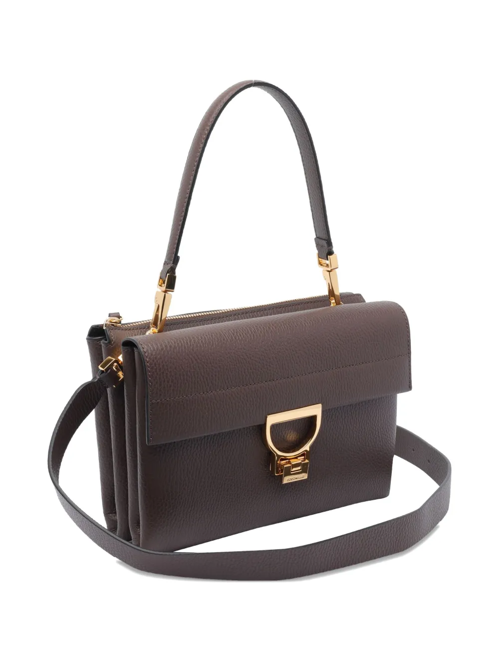 Coccinelle Crossbodytas met dubbele vakken en handgreep Bruin