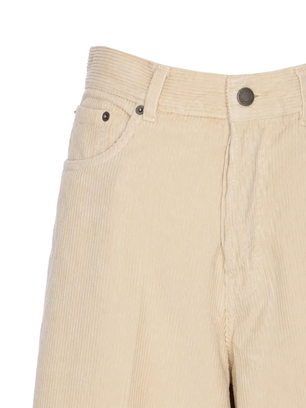 Haikure patch-pocket corduroy jeans Beige